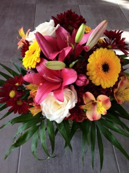 Bouquet aux couleurs fortes