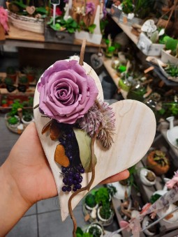 coeur rose stabilisée