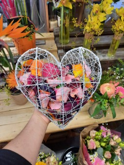 Coeur pétale de rose