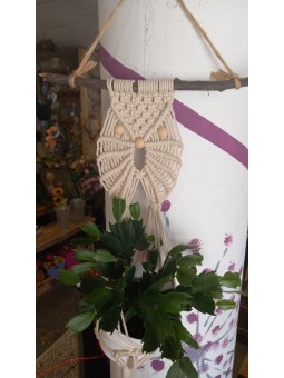 Hiboux macramé support plante